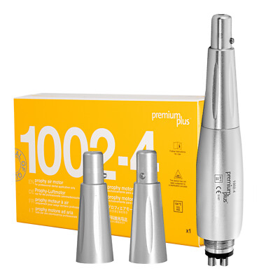 Premium Plus Dental Hygiene Prophy Air Motor Handpiece Kit 4 Holes +3 Nose Cones