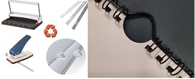 Kalender Maker Drahtbinder Daumenschnitt Locher 100 schwarze Drähte und Aufhänger