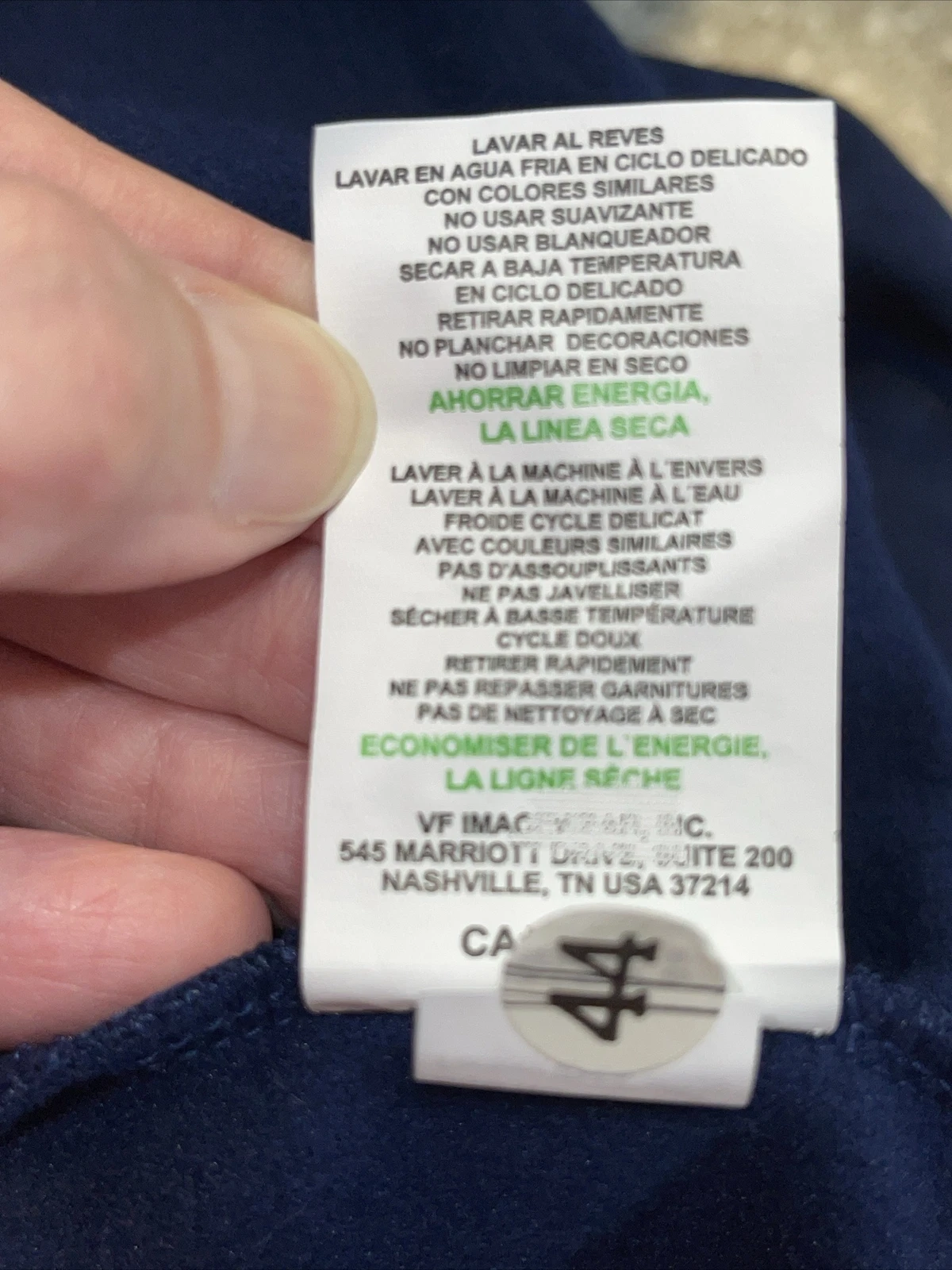 VETEMENTS Felpa con cappuccio blu NFL Denver Broncos Team Apparel TX3 caldo pullover taglia large