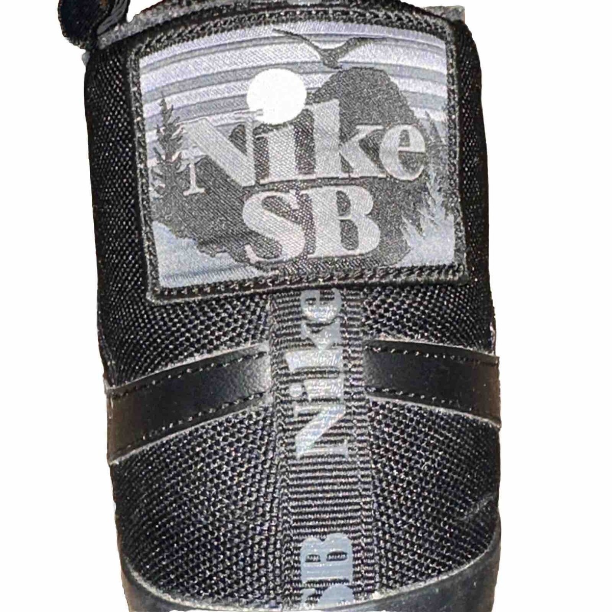Nike Men\'s 9.5 SB‎ Zoom Blazer Mid Premium Black Anthracite Sneaker DC8903-002 Nike SB Zoom Blazer Mid PRM Triple Black Shoes DC8903-002  main image 4