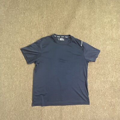 Reebok gym workout t-shirt size XL men blue all polyester