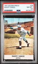 1961 Golden Press #26 Dazzy Vance PSA 8.5