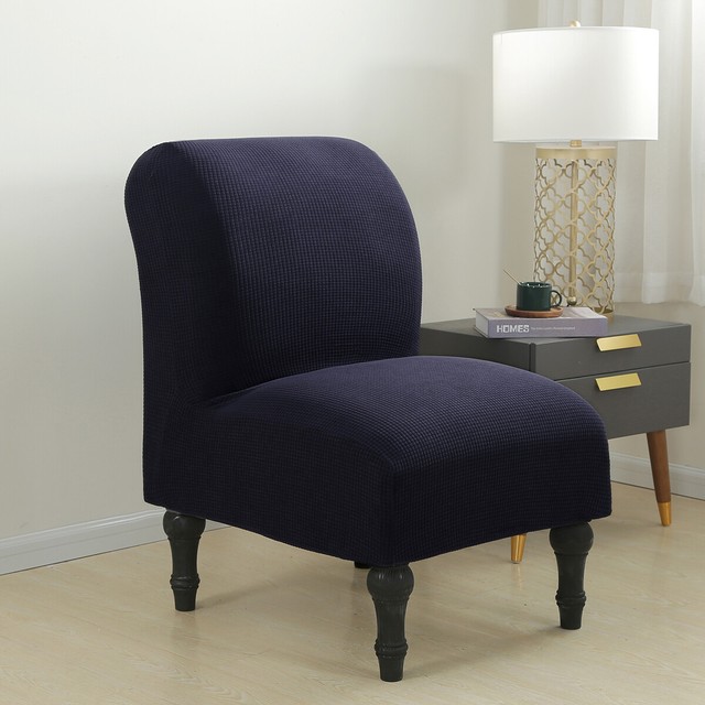 Slipper Chair Slipcover Stretch Spandex Armless Protector Chair Cover