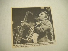 TOM T. HALL blows sax at Lone Star Cafe in NYC 1979 music biz promo pic/text
