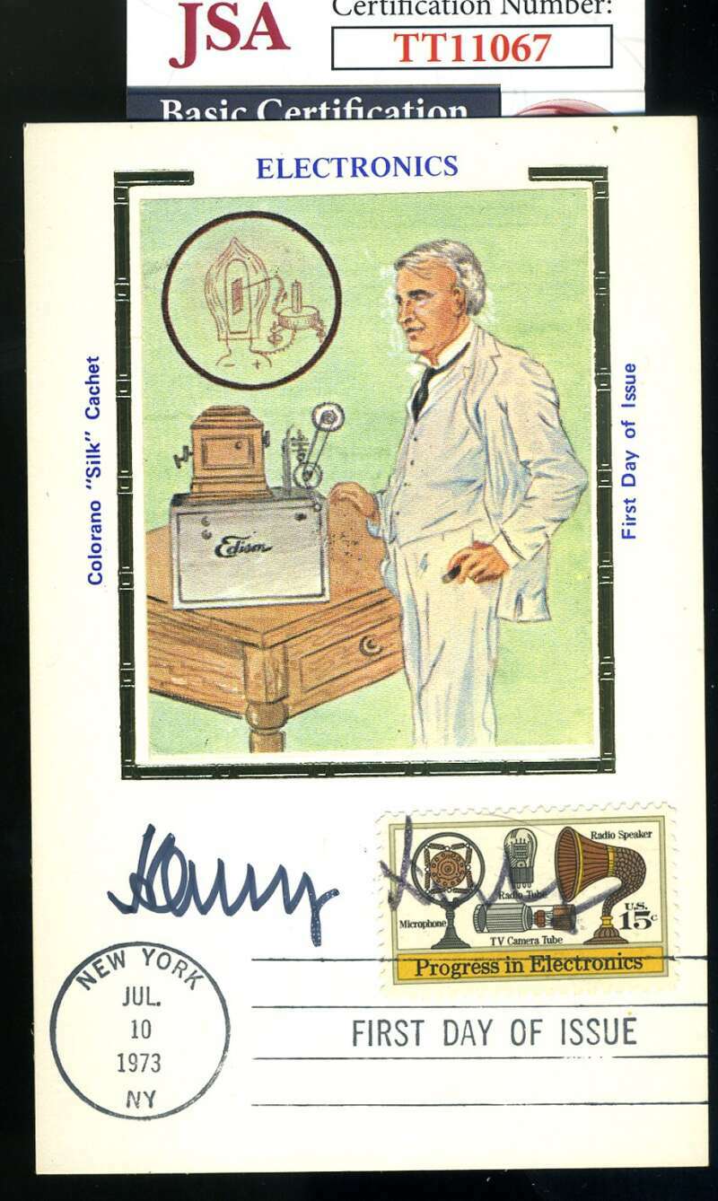 Henry Ford II JSA Coa Hand Signed 1973 FDC Cache Autograph