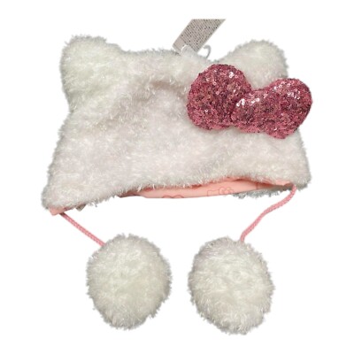 New USJ Hello Kitty Fan Cap Hat Sequins Bow  Headband Ears Universal Japan 25