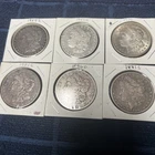 New Listinglot of (6) morgan silver dollars.