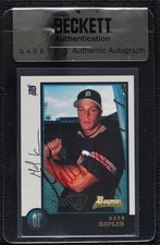 BAS 1998 Bowman Gabe Kapler #125 Seal of Authenticity Auto 3c7