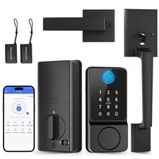 Keyless Entry Door Lock with Handle, APP Control Smart Front Lock Set, Keypad...