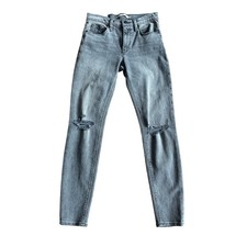 NWT Women's size 26 Hudson Nico Midrise Super Skinny Ankle Jeans in Stone Gray