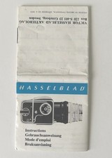 Hasselblad Nomogram Extension Tube Instruction Manual 1973