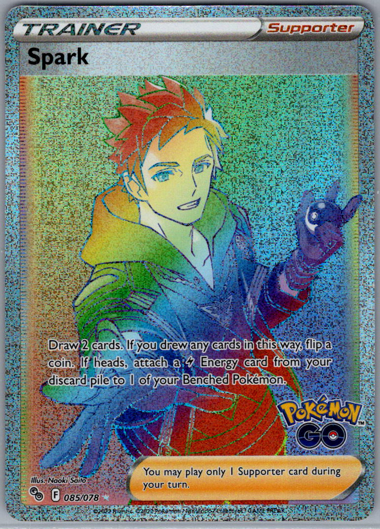 Spark (Secret) Holofoil 085/078 Pokemon GO NM