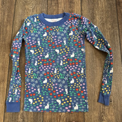 Hanna Andersson Long Sleeve Pajama Set Blue Bunnies Size 140 US 10 Easter - Picture 2 of 9