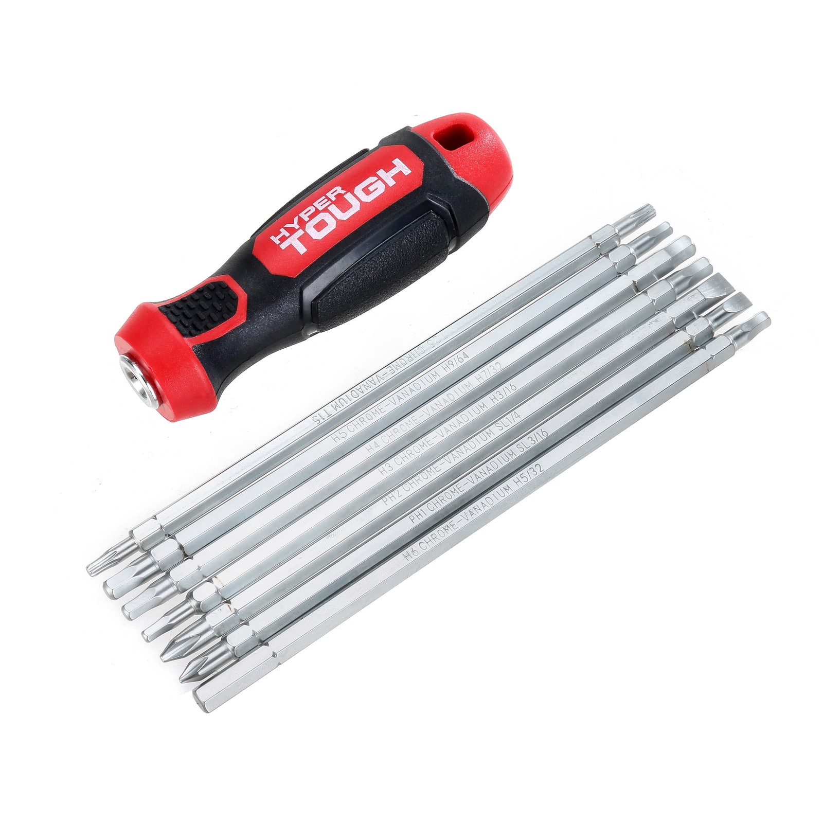  8 Piece Interchangeable Slotted & Bits Screwdriver Set