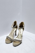 Size 6.5 Guess Gold Glass Stone Platform Strappy Heels