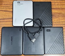 WD Western Digital 1TB Mixed Lot of 5 USB 3.0...