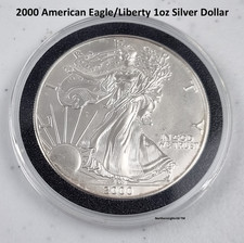 American Silver Eagle/Liberty Dollar 1 oz Coin - Year 2000