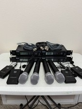 Lot 4 Shure SLX4 Receivers G4 Band 470-494MHz + 8 GTD Audio Mics FREE SHIP