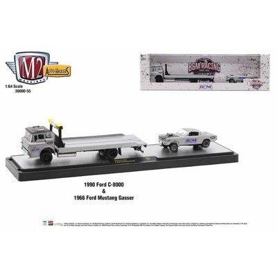 M2 Machines - 1990 Ford C-8000 + 1966 Ford Mustang Gasser - Auto Haulers 55