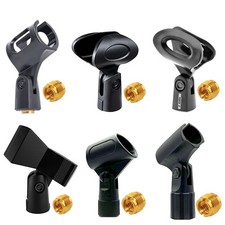 5 Core Microphone Clip Holder 6 Pieces with Screw Adapters 5/8 to 3/8 Inch