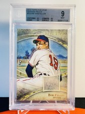 2014 Topps Five Star Bob Feller /25 Legends Game Used Relic BGS 9 HOF Indians SP