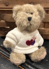 Boyd's Bear Mini White Sweater Bear 4  Mini "Lottsa Luv" White Sweater 82034