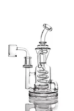9" Toxic Helix Reactor Recycler Glass Water Pipe Ryclear High Quality 