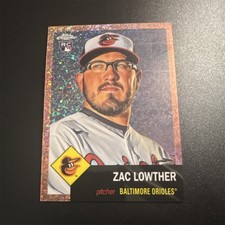 2022 Topps Chrome Platinum Speckle Refractor Rookie Zac Lowther Orioles /75
