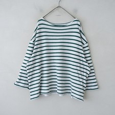 nest Robe UpcycleLino Wall-Twisted Stripe Big T-Shirt Size 2