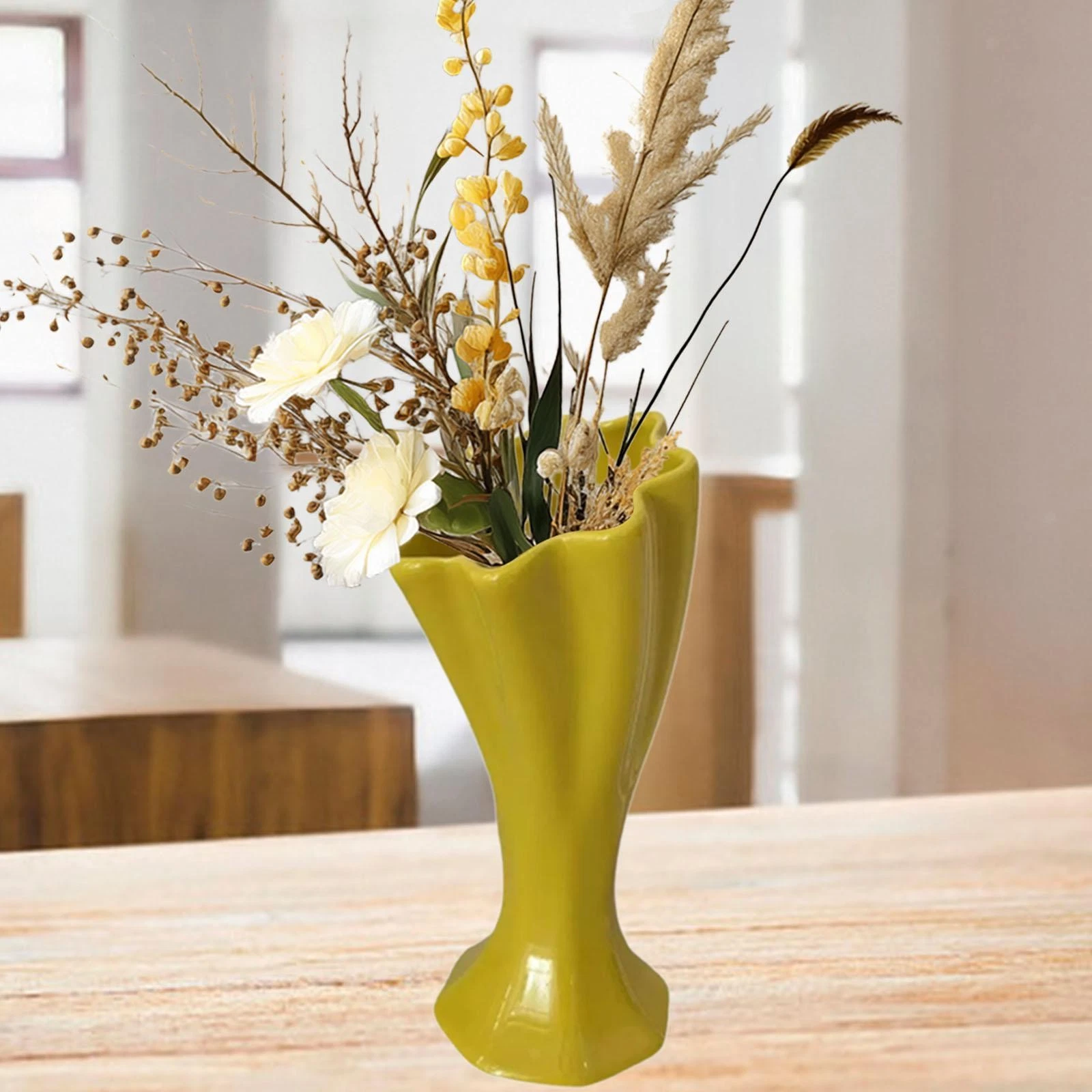 Ceramic Flower Vase Tabletop Ornament for Party Living Room Dining Table
Opens in a new window or ta