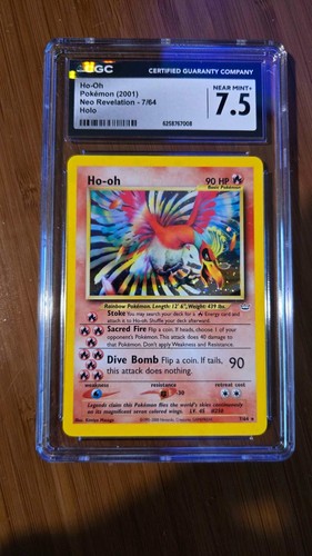 CGC 7.5 Ho-Oh 7/64 Neo Revelation Holo Pokemon Card