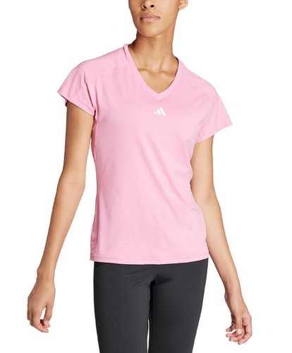Camiseta Adidas Para Mujer Entrenamiento Absorbente de Humedad Logo Cuello en V Rosa Cojín XS - Imagen 1 de 3