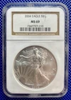 2004 ~ Silver Eagle S$1 ~ NGC MS69 ~ #1547797-110
