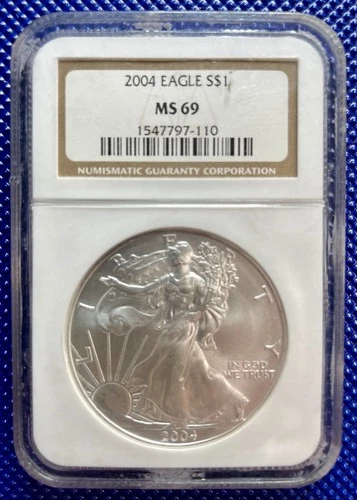 2004 ~ Silver Eagle S$1 ~ NGC MS69 ~ #1547797-110