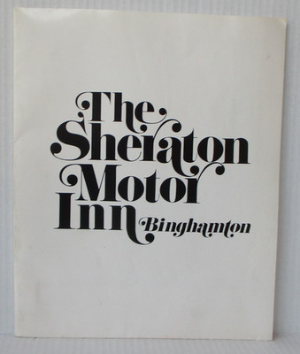 SHERATON MOTOR INN BINGHAMPTON NY Hotel Room Folder Room Service Menu 1970's BB2
