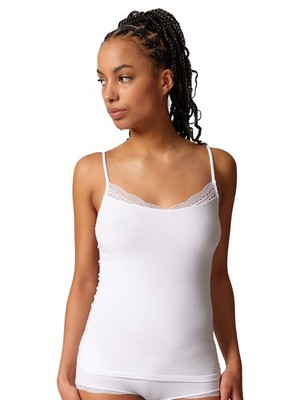 Skiny Classicotton 082001 Damen Spaghettishirt Gr. 36-44 in White, Beige, Black