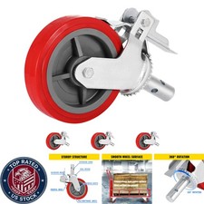 Professional-Grade 8" Swivel Casters Set - 3200LBS Heavy-Duty Locking Wheels