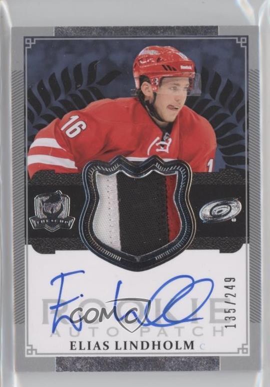 2013-14 Upper Deck The Cup Rookie 135/249 Elias Lindholm #178 Patch Auto 2d8