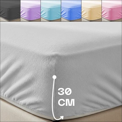 MIA Extra Deep Soft Teddy Bear Sherpa Fleece Thermal Warm Fitted Bed Sheets Double