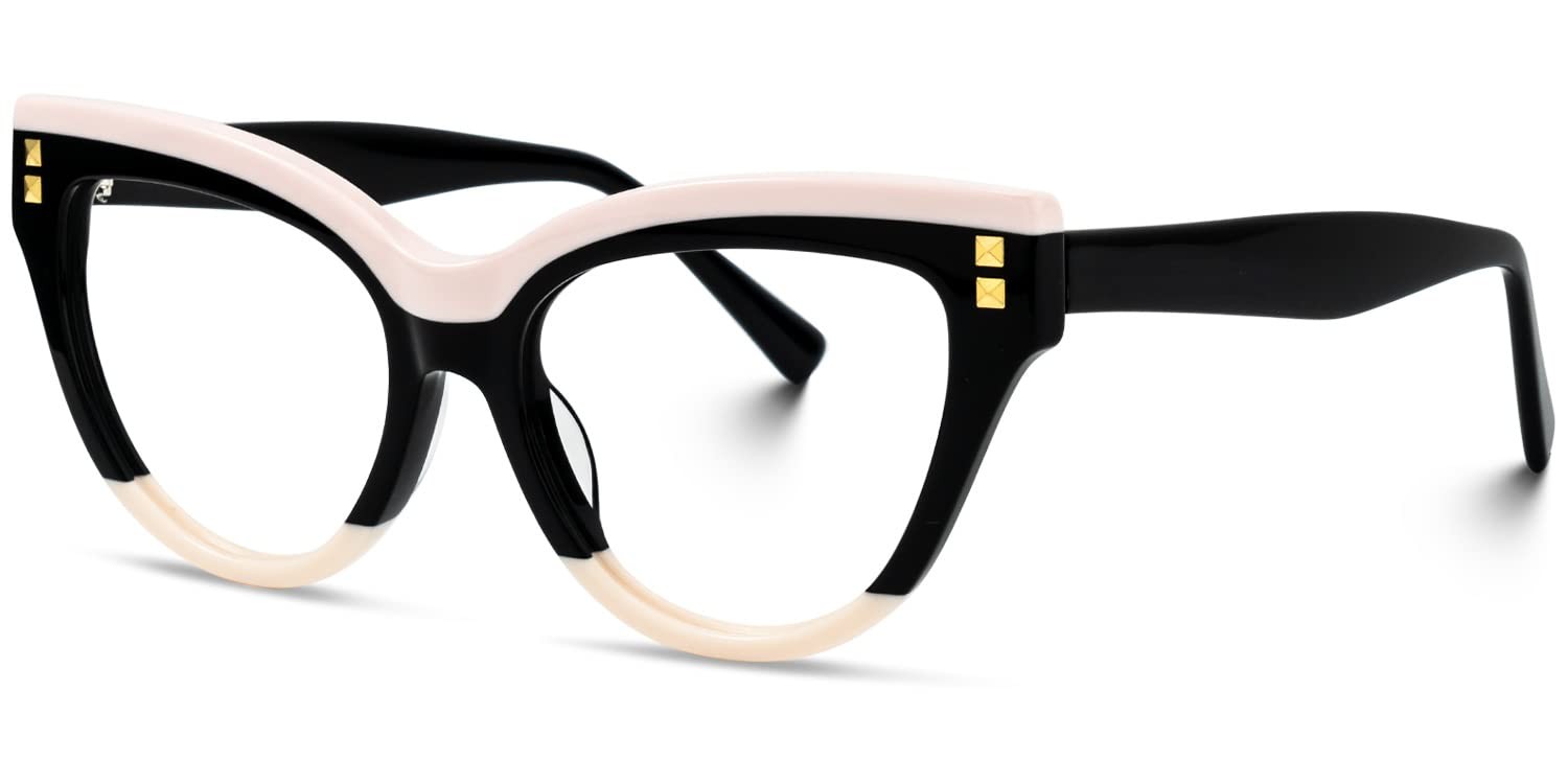 Trendy Oversized Cat-Eye Blue Light Blocking Glasses for Women Reduce Eyestrain