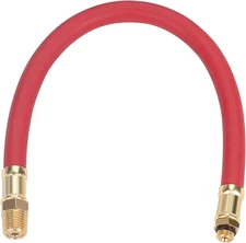 Hromee Tire Inflator Hose, 12 Inch Red Rubber Hose Whip for Pressure 