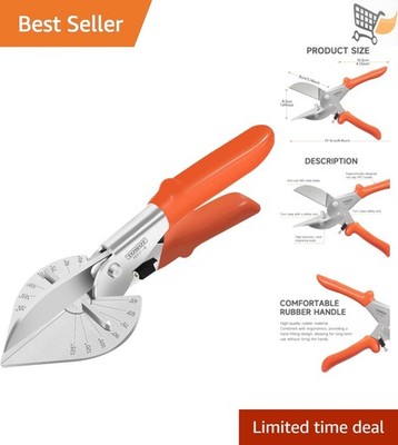 Multi Angle Miter Shears Adjustable 45-135° Stainless Steel for Plastic Trim