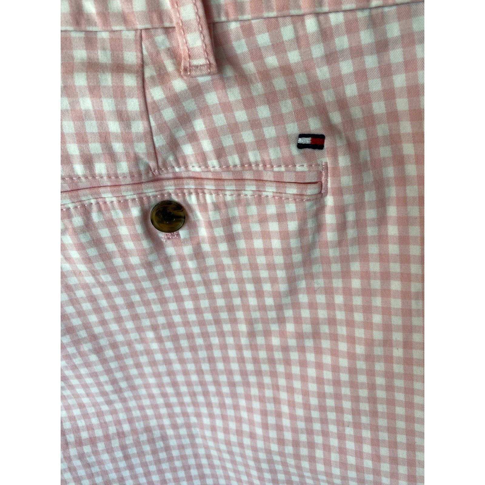 Tommy Hilfiger Men's Gingham Shorts Size 38 Pink White Casual NWT Preppy Casual thumbnail 5