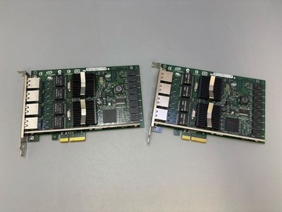 Lot of Two Intel Pro/1000 PT Quad-Port Gigabit PCIe x4 Server Adapter