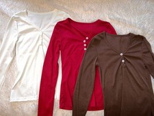 3 Pack Basic Long Sleeve Women s Small