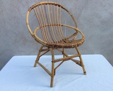 FAUTEUIL ROTIN ET OSIER ENFANT - JOUET DECO - ANCIEN - VINTAGE - FOT04