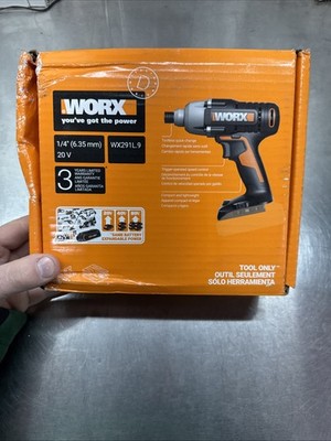 Worx WX291L 20V Li-Ion Battery-Powered Impact Driver Kit Tool Only