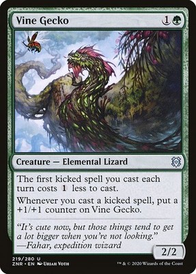 [MTG] Vine Gecko (Foil) (219) (ZNR) LP-HP