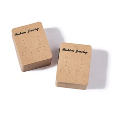 Rectangle Paper Earring Display Card Earring Holder For Studs Earrings 67X50mm