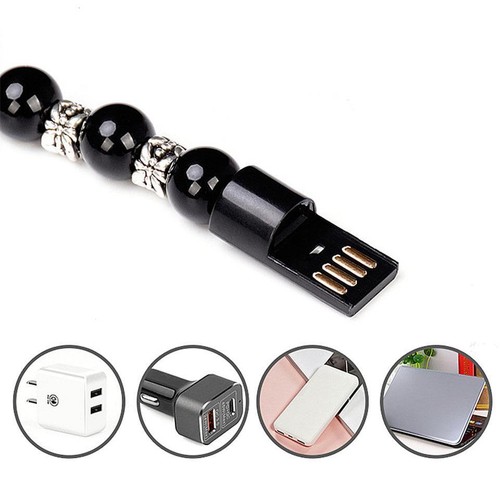 Bracelet USB Data Bead Bracelet Cable Charger Sync Type-C Phone Wristband Cord K - Picture 11 of 17